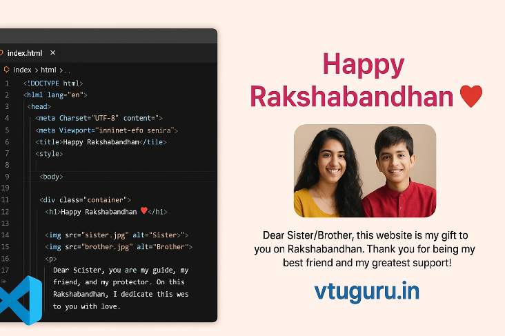 How to Create a Rakshabandhan Website in VS Code as a Gift for Your ...
